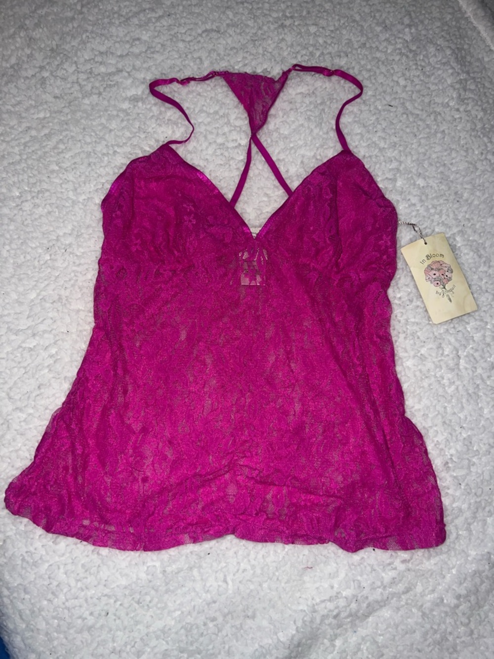 In Bloom Fuchsia Lace Chemise Nightie